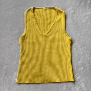 Yellow Ribbed Sweater Vest 🌼